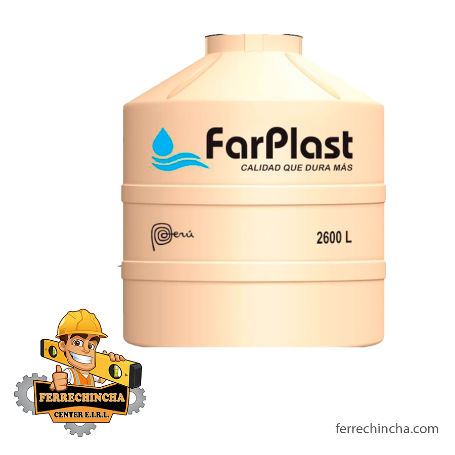 Tanque elevado Farplast 2600 lt. Arena