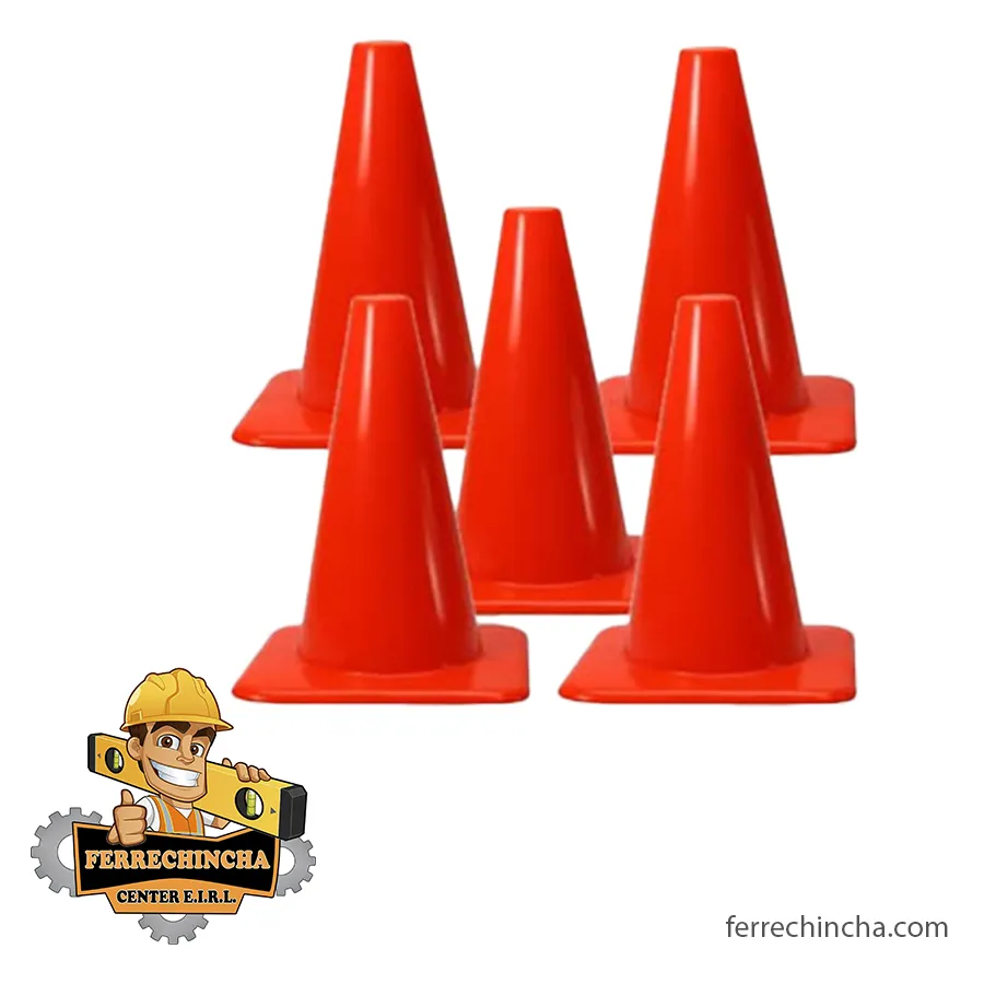 Cono de seguridad naranja 12" - 30 cm.