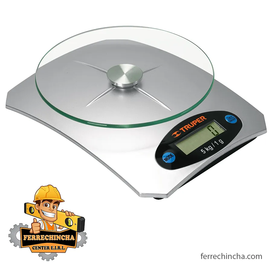 Balanza digital truper- Vidrio de 5 kg.