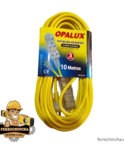 EXTENSION AMARILLA 3 TOMAS OPALUX 10MT. OP-FL1210