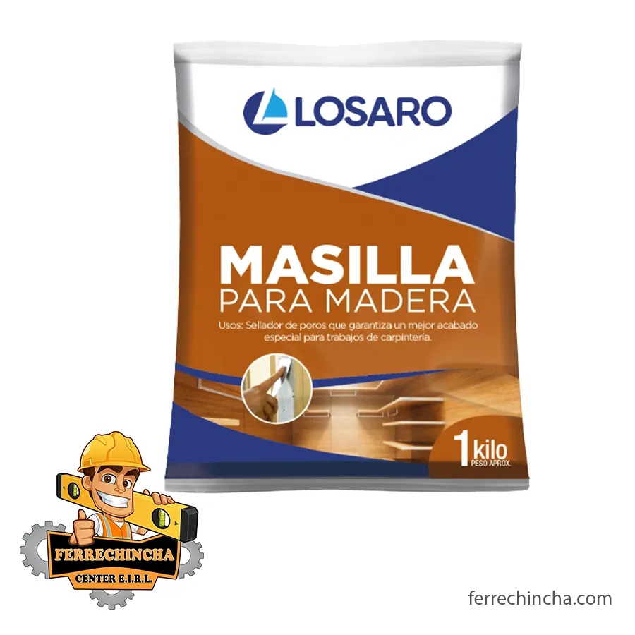 Masilla p/madera x 1 kg Losaro