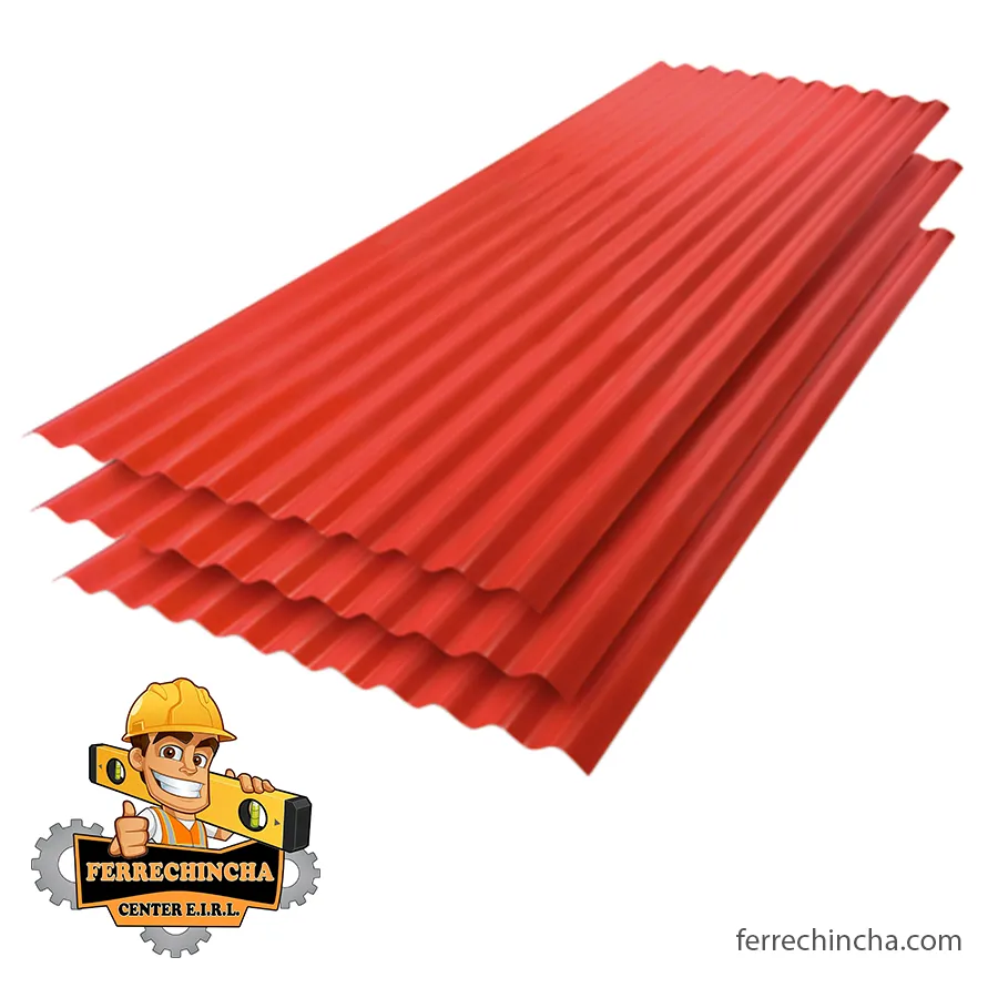 Techo fibra forte rojo 3.05m x 1.10m