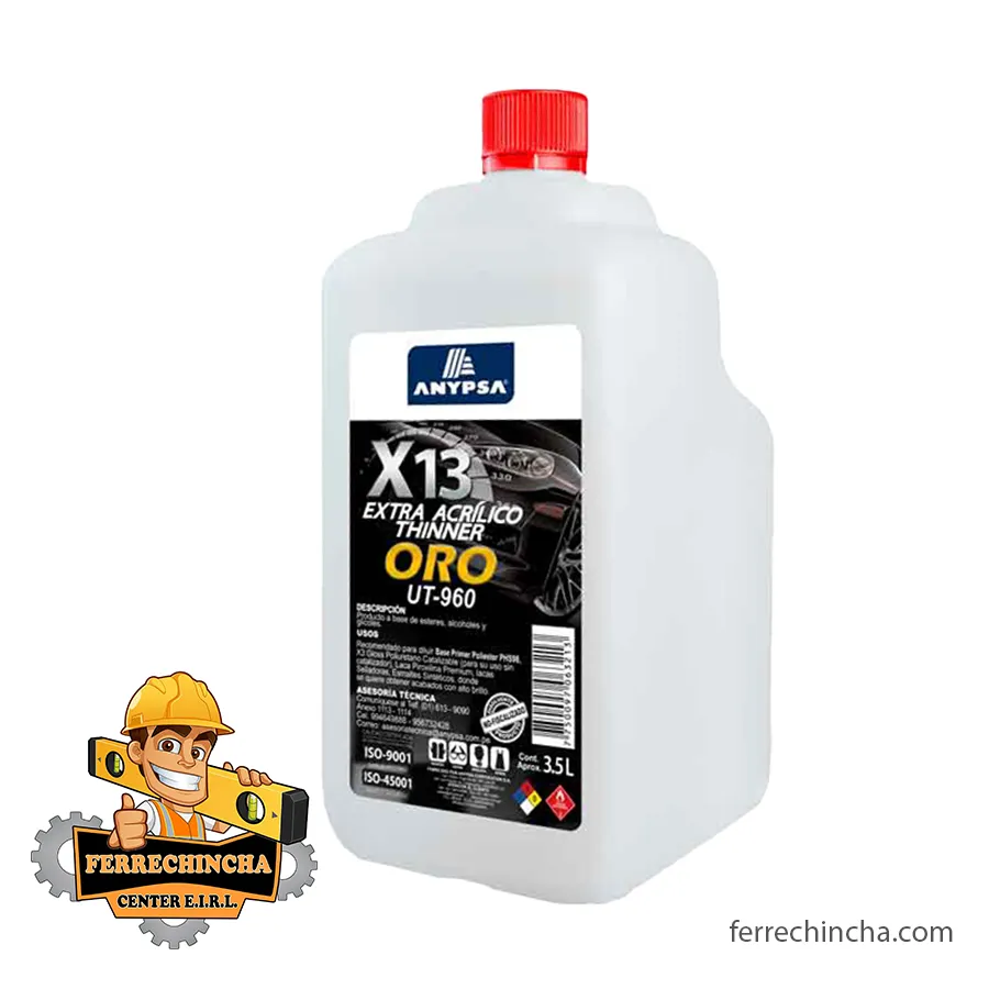 THINNER EXTRA ACRIL. ORO UT-960 X GLN 3.5 L ANYPSA