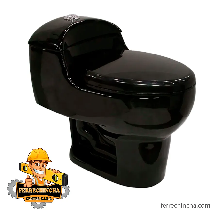Inodoro One Piece Negro Frencia.