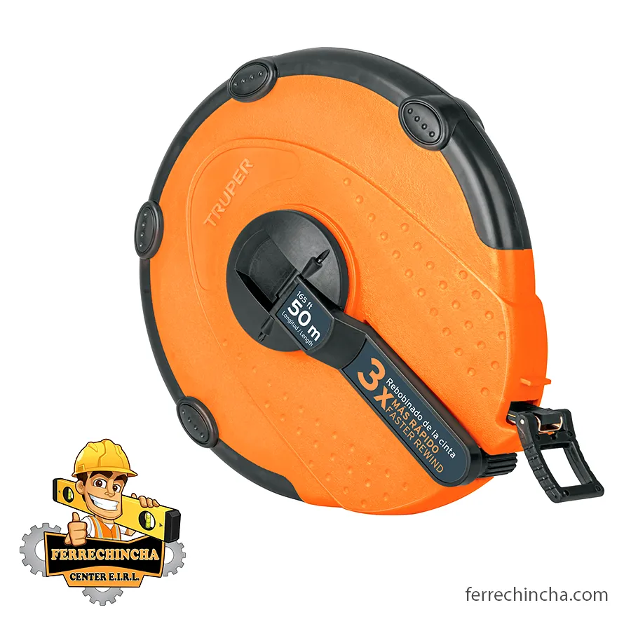 WINCHA FIBRA DE VIDRIO TRUPER 50 MTR. (12640)